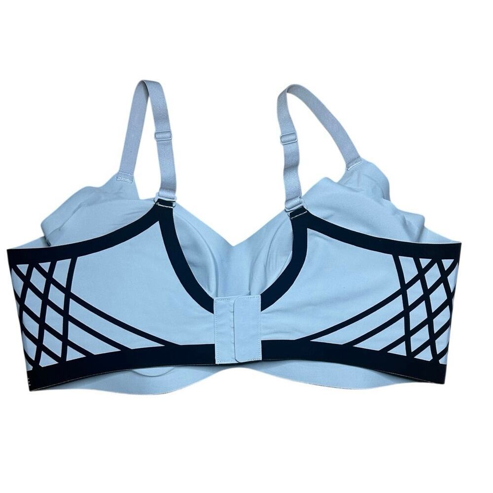 Honeylove Silhouette Wireless Bra Black Gray Womens  2X  Velvet Detail LiftWear - Picture 3 of 11